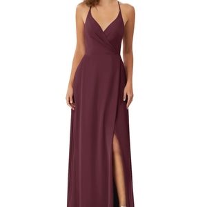 Azazie Davis Cabernet Bridesmaids Dress